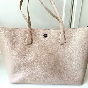 Tory Burch Soft Rose Pebbled Leather Tote